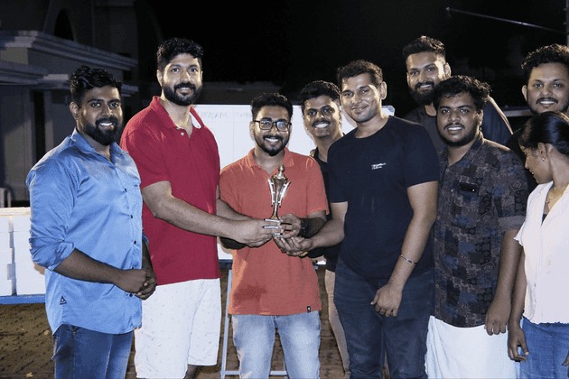 Edstem Technologies second place team receiving awards and prizes at company Onam competition ceremony